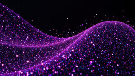 Purple Shiny Wavy Backgroundの素材