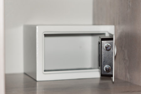 open door metal empty safeの写真素材