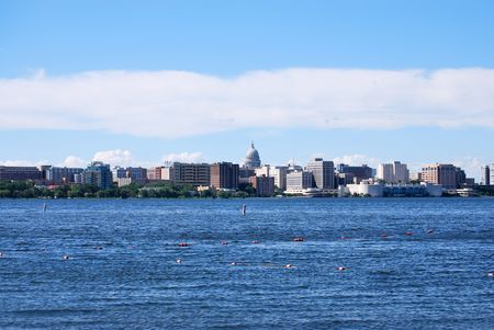 Madison Wisconsin skylineの写真素材