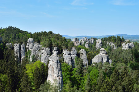 Rock in Czechia paradiseの写真素材