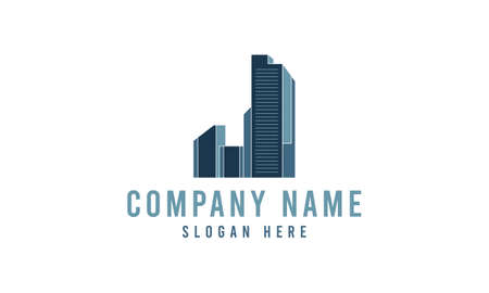 Minimalist Creative Architecture Building Symbol Logoのイラスト素材