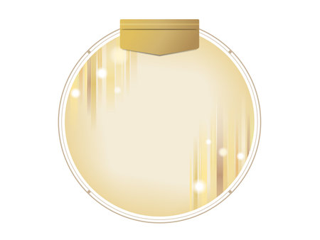 Historical feel A004 certificate frame circle suit to add words or photo for award with grand feeling vector illustration graphic EPS 10のイラスト素材