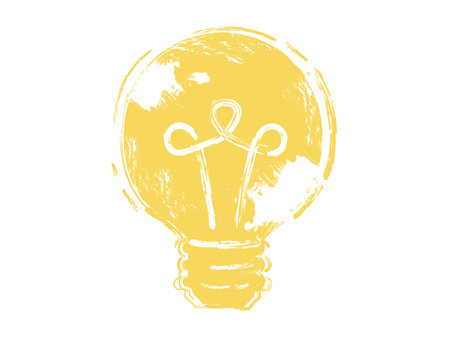 bulb shows the inspiration vector illustration graphicのイラスト素材