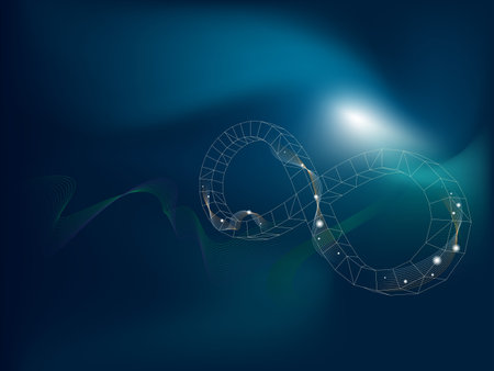 mesh structure unlimited space shows the concept of universe vector illustration graphic EPS 10のイラスト素材