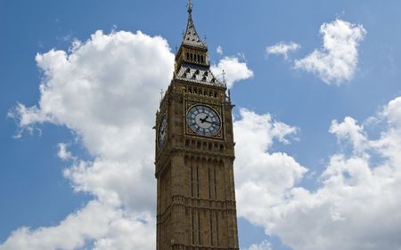 The Big Ben Tower in the Houses of Parliament, London