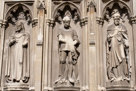 Three statues in the Canterbury Cathedral