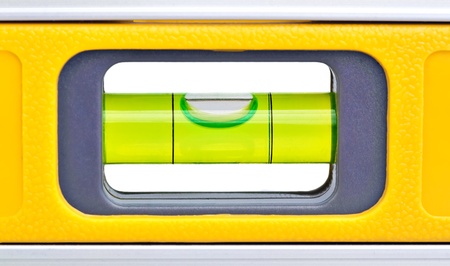 Macro shot of a yellow spirit levelの写真素材