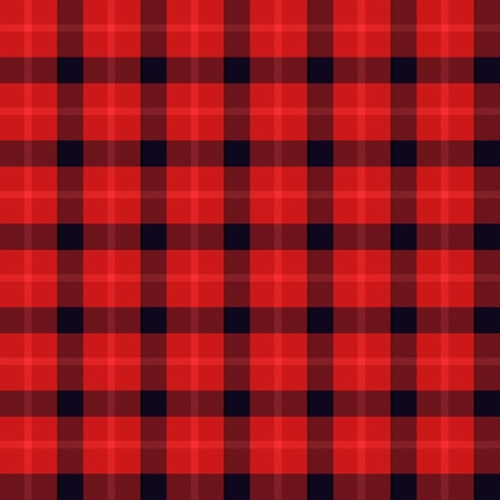 Seamless tartan or plaid texture in red and blackの写真素材
