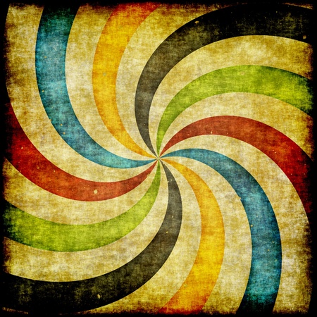 Colorful grungy swirling rays illustrationの写真素材