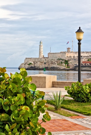 The castle of El Morro in Havanaの写真素材