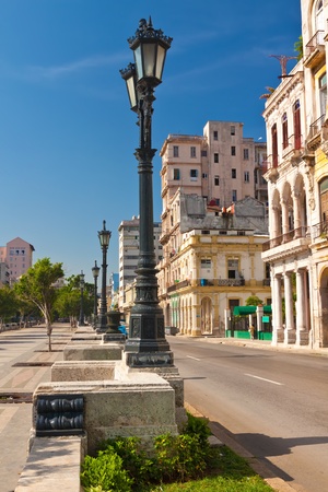 El Prado, a famous street in Havanaの写真素材