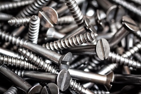 New screws backgroundの写真素材