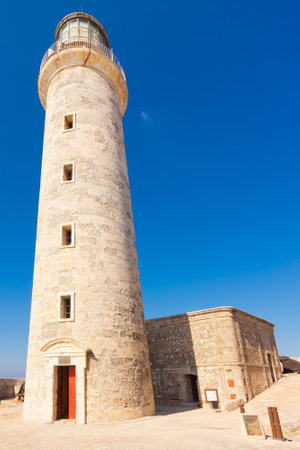 The lightouse in the castle of El Morro,an iconic landmark of Havanaのeditorial素材