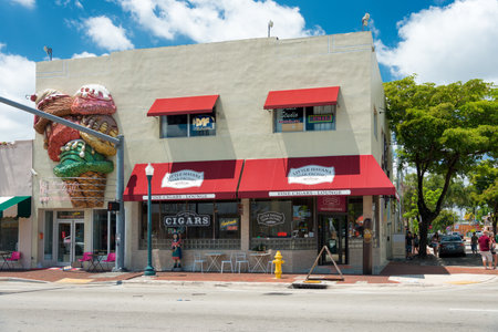 Handmade cigar factory in Little Havana, Miamiのeditorial素材