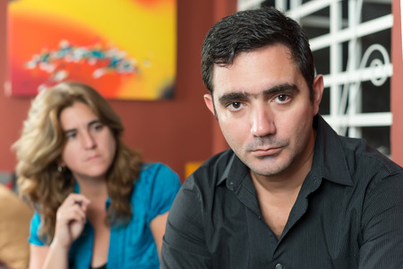 Divorce, marital problems - Sad husband and wifeの写真素材