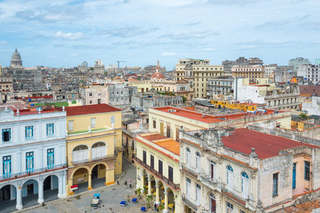 Panoramic view of Old Havana on a beautiful clear dayのeditorial素材