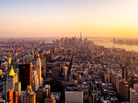 New York City at sunset