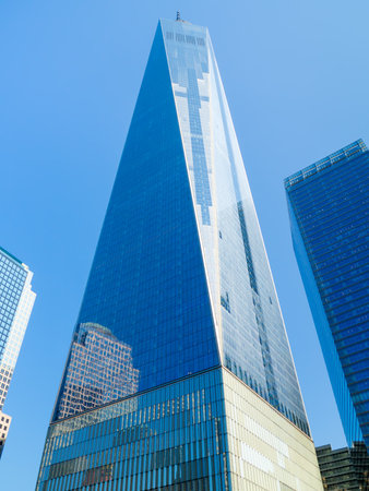 One World Trade Center also known as The Freedom Tower in downtown Manhattan, New York Cityのeditorial素材
