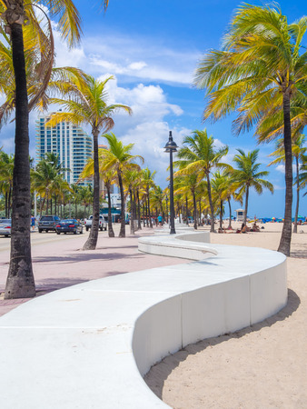 The beach at Fort Lauderdale in Florida on a beautiful sumer dayの写真素材