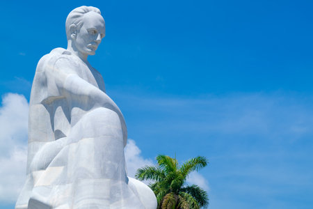 The Jose Marti monument  at the Revolution Square in Havana on a beautiful summer day with a blue sky backgroundのeditorial素材