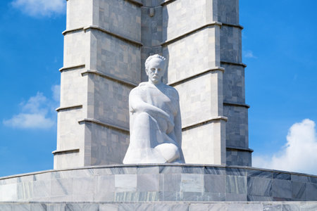 Jose Marti monument and tower at the Revolution Square in Havanaのeditorial素材