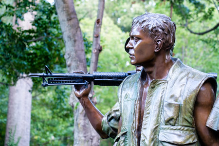 The Three Servicemen Memorial commemorating the Vietnam War at the National Mall in Washington D.C.のeditorial素材