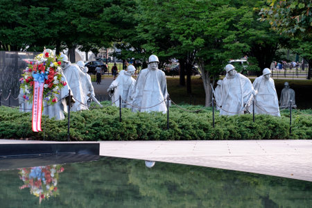 The Korean War Veterans Memorial in Washington D.C.のeditorial素材