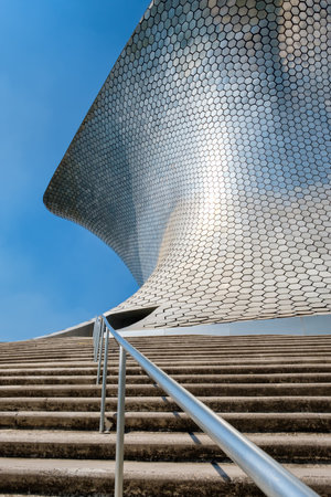 The modern Soumaya art museum in Mexico Cityのeditorial素材