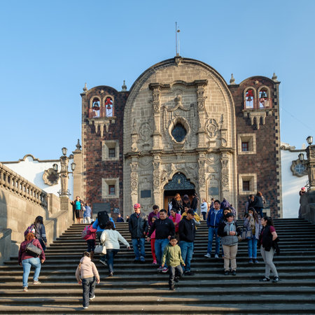The original Basilica of Our Lady of Guadalupe now known as Little Chapel on the Hill in Mexico Cityのeditorial素材