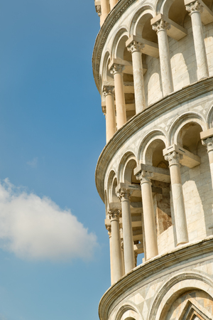 The leaning tower of Pisa, a symbol of Italyの写真素材