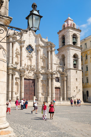 The Cathedral of Havana on a beautiful dayのeditorial素材