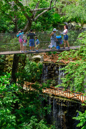 The aviary at XCaret park on the Mayan Riviera in Mexicoのeditorial素材
