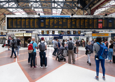 Passengers at the London Victoria train station