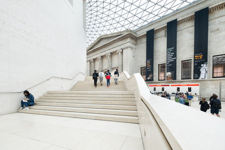The Great Court at the British Museum in Londonのeditorial素材