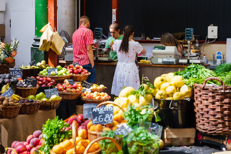 Fresh vegetables for sale at the famous Borough Market in Londonのeditorial素材