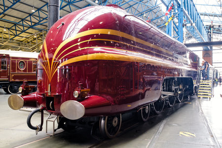 YORK,UK - AUGUST 12,2019 : The Duchess of Hamilton at the National Railway Museum in Yorkのeditorial素材