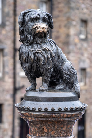 Statue of Greyfriars Bobby, a symbol of the city of Edinburghのeditorial素材