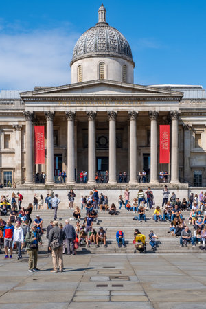 The National Gallery, one of the most famous museums in Londonのeditorial素材