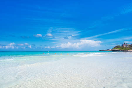 The beautiful beach of Varadero in Cuba on a sunny dayの写真素材