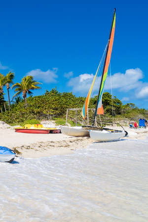 The beautiful Varadero beach in Cubaの写真素材