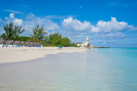 The beach of Varadero in Cuba on a sunny summer dayの写真素材