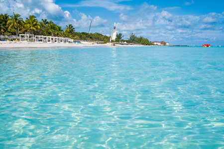 The beach of Varadero in Cuba on a sunny summer dayの写真素材