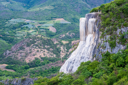 Hierve el agua, a natural wonder in Oaxaca, Mexicoの写真素材
