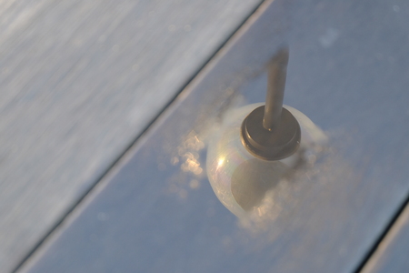 The reflection on the water after rained out.の写真素材