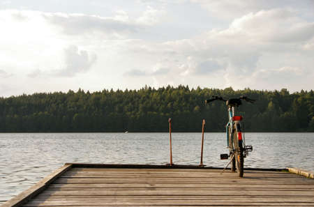 end of a bike tripの写真素材