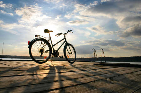 end of a bike trip #4の写真素材