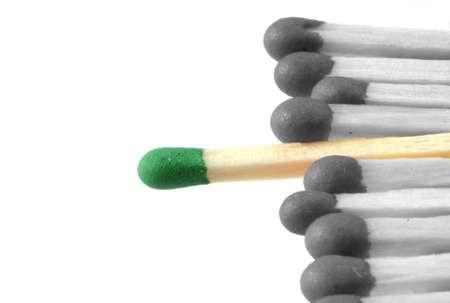 standing out of the crowdの写真素材