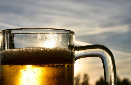 beer against the skyの写真素材