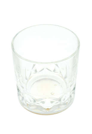 whisky glass on pure white backgroundの写真素材