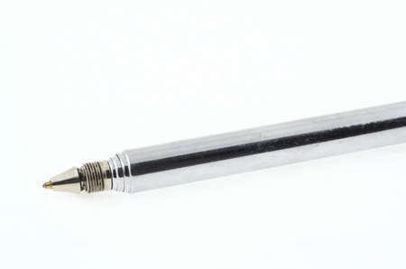 ballpoint pen macro on white